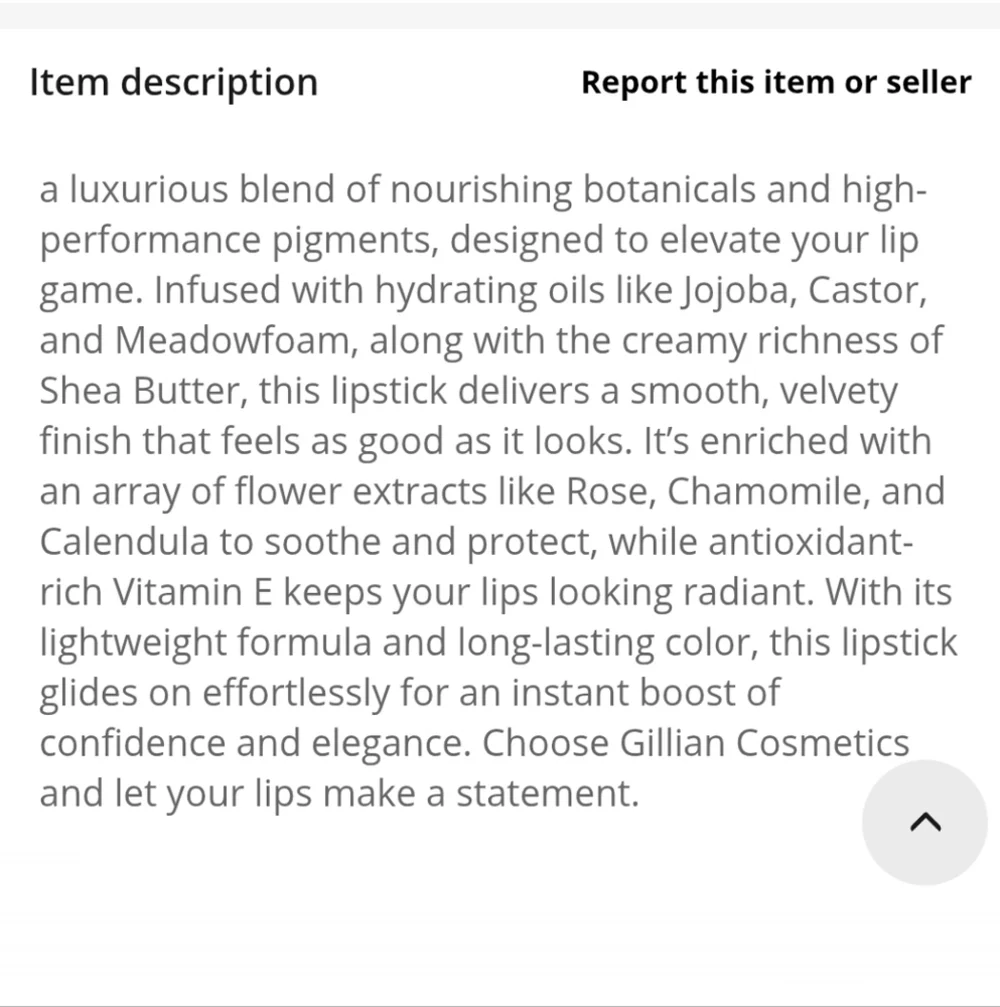 NIB Gillian Cosmetics Silky Soft Lip Color-Satin 233 Kissable Cutie